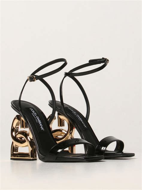 dolce gabbana black sandals|dolce gabbana heeled sandals.